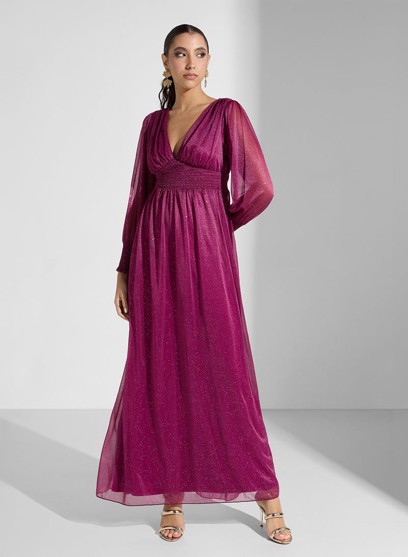 خزانة فستان شيفون لامع - Image 1