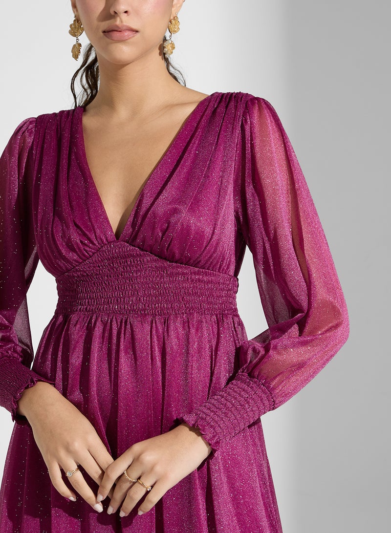 خزانة فستان شيفون لامع - Image 3