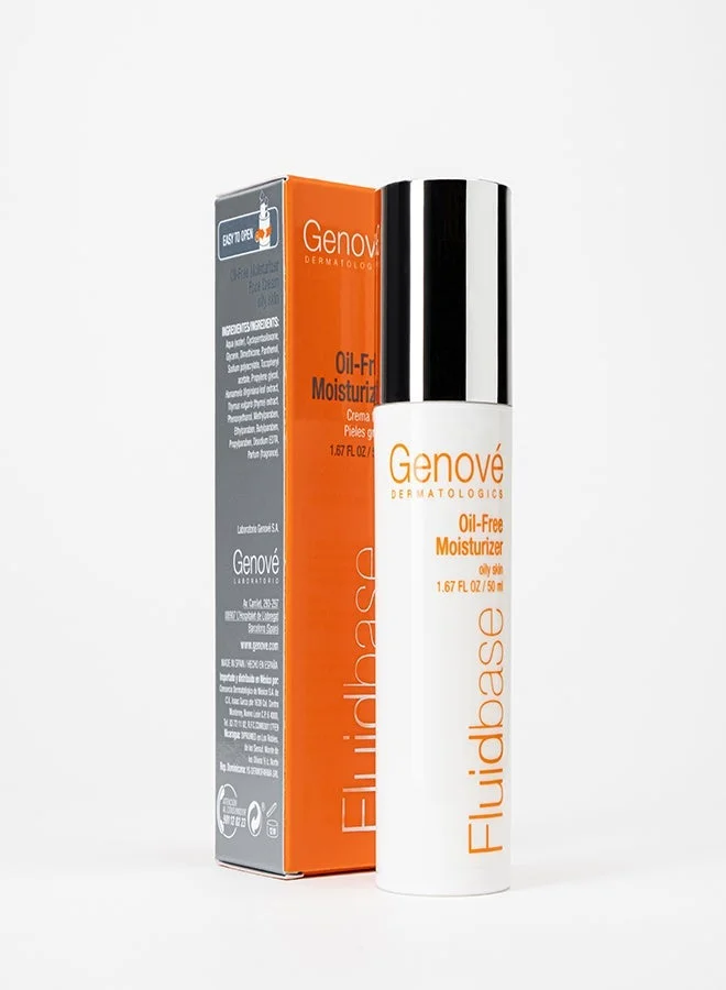Genove  Genové Fluidbase Oil-Free Moisturizer (50ml) for Oily & Acne-Prone Skin | Lightweight Mattifying Face Cream & Non-Comedogenic Daily Hydration  | Best Price UAE