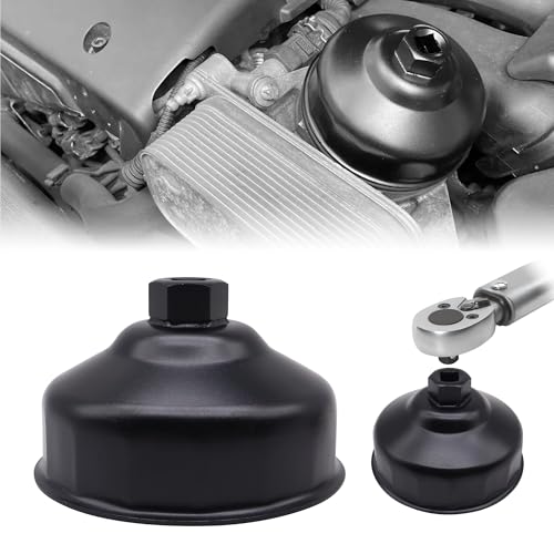 OXCANO 86.4mm 16 Flutes Oil Filter Wrench Compatible with BMW with 86mm Cartridge Style Filter Housing Caps, Oil Filter Housing Cap Removal Tool To Change Oil, Oil Filter Socket Wrench Kit - Image 2