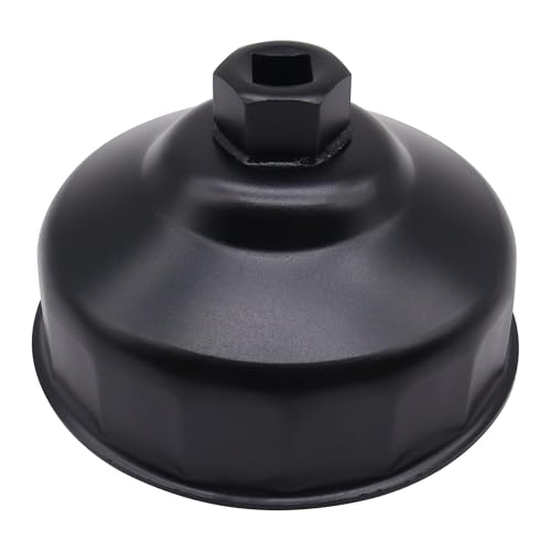 OXCANO 86.4mm 16 Flutes Oil Filter Wrench Compatible with BMW with 86mm Cartridge Style Filter Housing Caps, Oil Filter Housing Cap Removal Tool To Change Oil, Oil Filter Socket Wrench Kit - Image 1