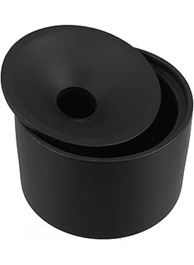Large Ceramic Ashtray With Lid For Indoor Reusable Zen Black Decorative Smoking Accessory - Image 1