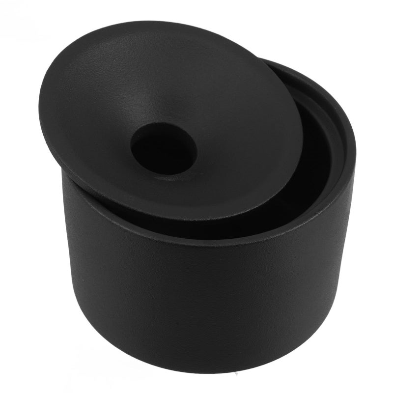 Large Ceramic Ashtray With Lid For Indoor Reusable Zen Black Decorative Smoking Accessory - Image 2