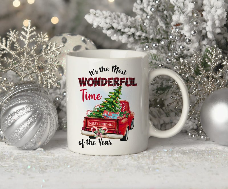 DAYS Merry Christmes Theme Printed Ceramic Mug 325ml | Microwave Safe Coffee Mug | for Women, Friends, Girls, Family - Image 1