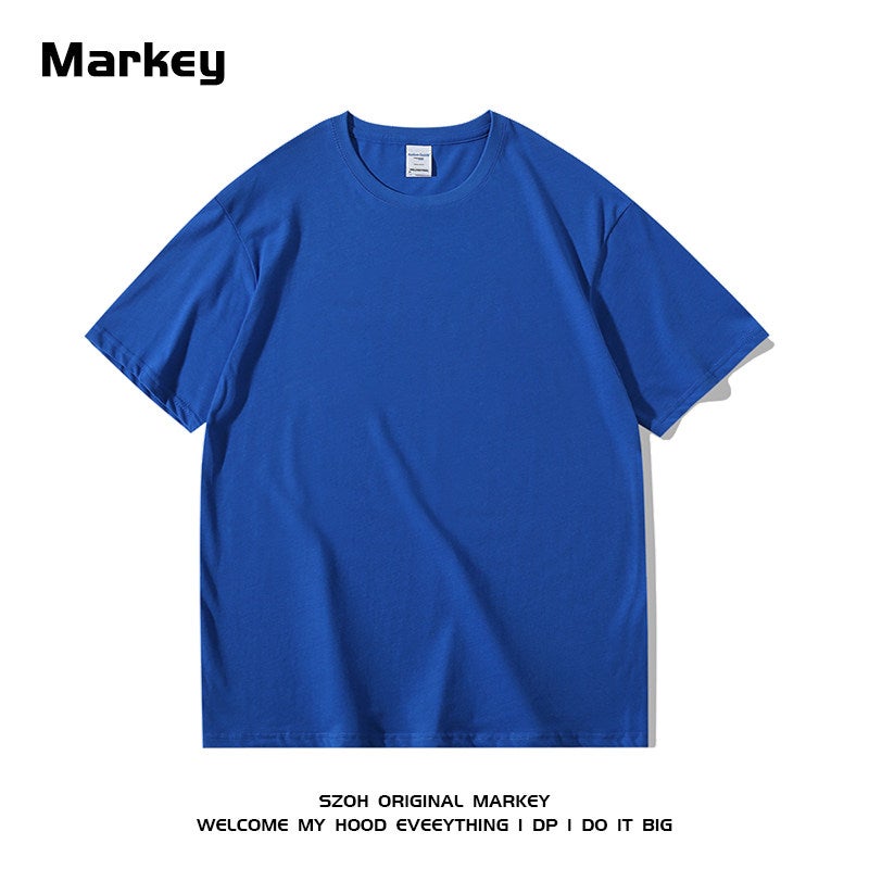 270G American heavy cotton white base t-shirt men's summer ins fashion brand street loose oversize short-sleeved - Image 1