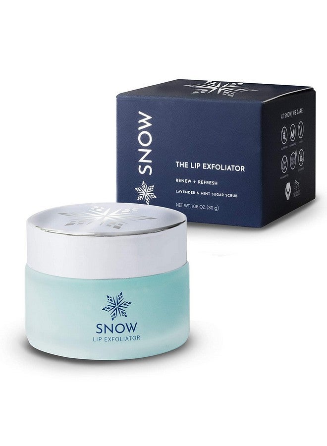 Snow Lavender And Mint Sugar Lip Exfoliator Moisturizing Lip Scrub Hydrating Lip Care Smooth & Plump Lips Lip Exfoliator Scrub Wsugar Jojoba Oil Vitamin E Lip Scrubs Exfoliator & Moisturizer - Image 1