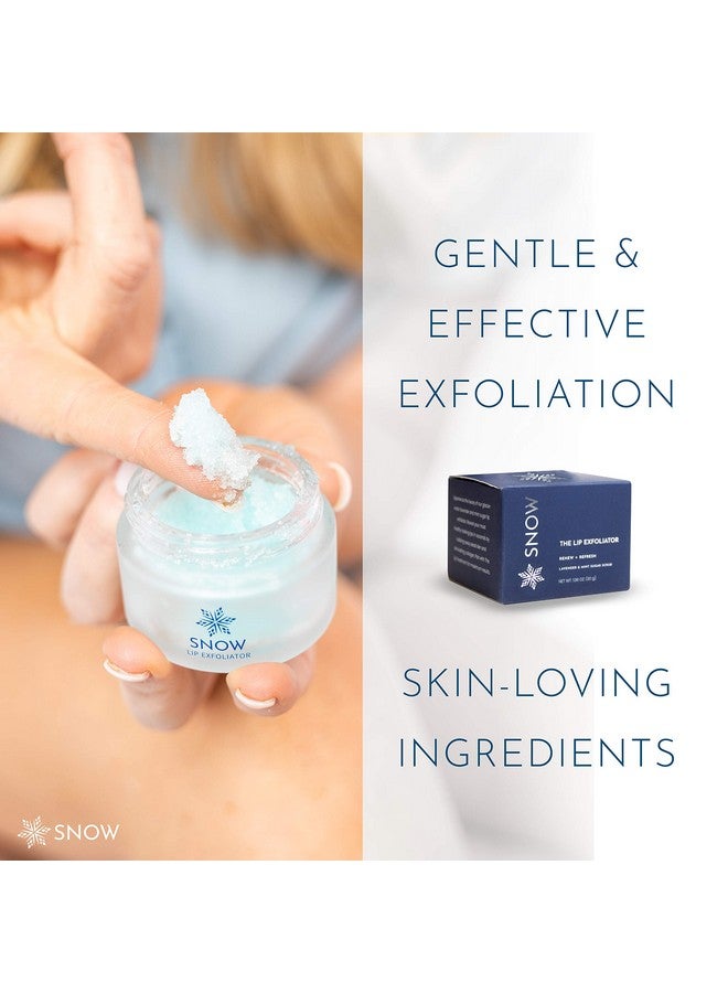 Snow Lavender And Mint Sugar Lip Exfoliator Moisturizing Lip Scrub Hydrating Lip Care Smooth & Plump Lips Lip Exfoliator Scrub Wsugar Jojoba Oil Vitamin E Lip Scrubs Exfoliator & Moisturizer - Image 2