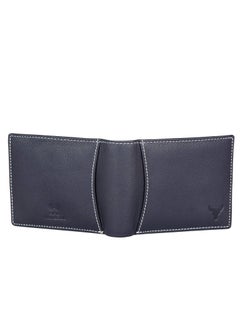 Napa Hide Blue Leather Wallet for Men I 6 Credit/Debit Card Slots I 2 Currency Compartments I 1 ID Window I 2 Secret Compartments I 1 Coin & Zip Pocket  - Image 4