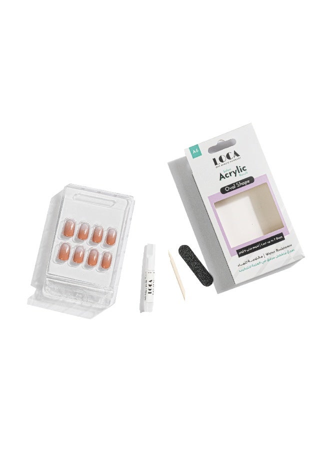 loca أظافر أكريليك A6-شكل بيضاوي أومبري - Image 3