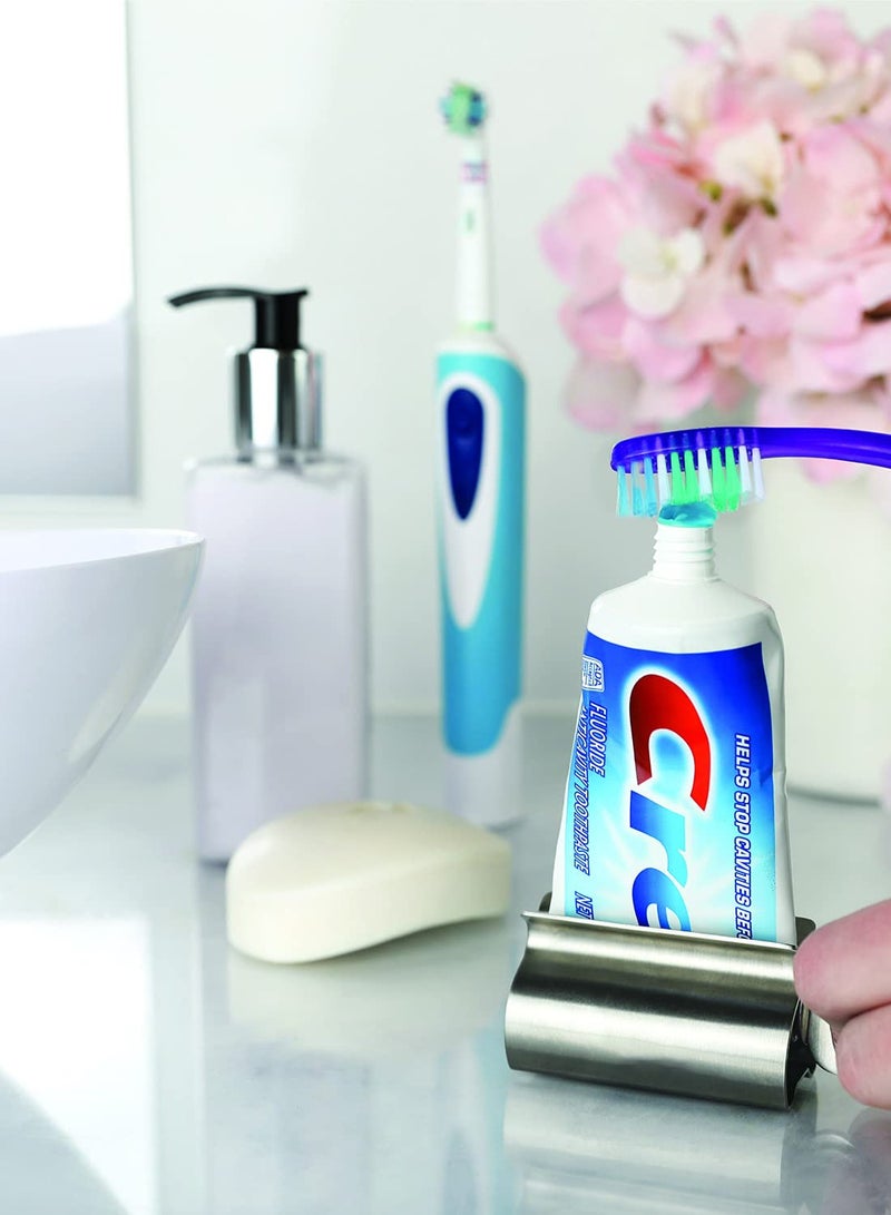 Cobest Toothpaste Tube Squeezer, Toothpaste Squeeze Roller, Stainless Steel Toothpaste Tube Wringer Holder, Save Toothpaste, Cream - Image 2