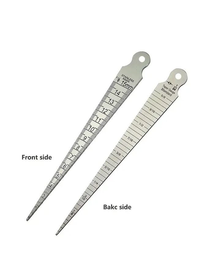 1 قطعة مقياس تفتق مزدوج التدريج لأداة قياس فجوة اللحام والثقوب للمعادن والسيارات - Image 4