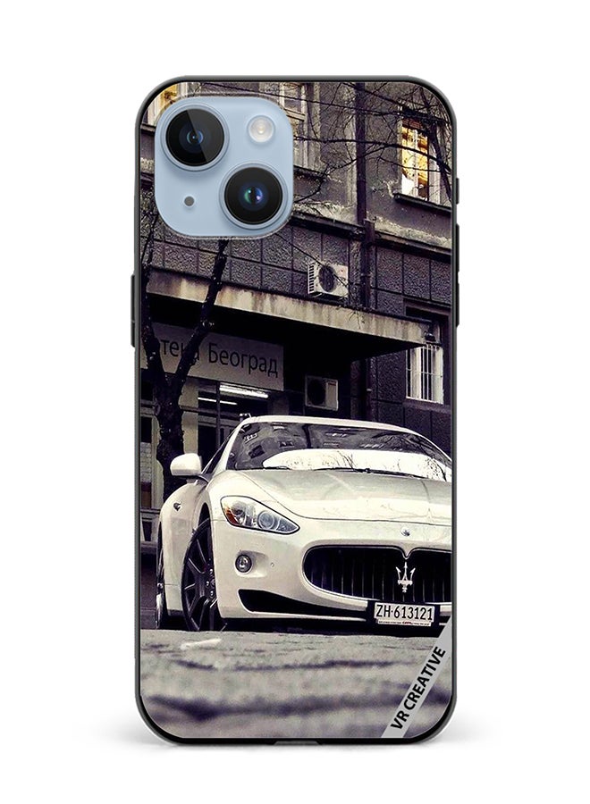 VR CREATIVE غطاء حماية لجهاز آبل آيفون 15 بلس بتصميم مازيراتي غران توريزمو متعدد الألوان - Image 1