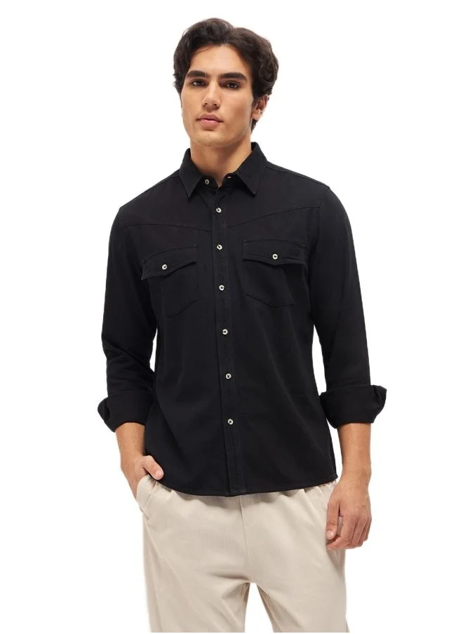 THE BEAR HOUSE Men's Shirt for Casual and Formal Wear | Classic Button-Down Style for Office, Daily Use, Travel, Events & All-Season Outfits | Versatile & Stylish Wardrobe Essential for Every Occasion
