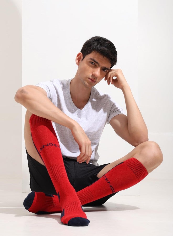 TENDSY Knee Length Socks for Men & Women | Soft Cotton Long Sports Socks | Breathable & Stretchable Football, Cricket, Cycling, Gym & Casual Wear Socks Pack - Image 4