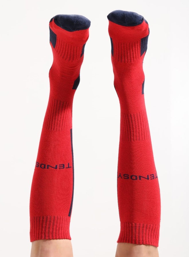 TENDSY Knee Length Socks for Men & Women | Soft Cotton Long Sports Socks | Breathable & Stretchable Football, Cricket, Cycling, Gym & Casual Wear Socks Pack - Image 2