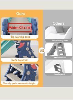 MaBaby Foldable Children's Slide Independent Children's Entertainment Slide Easy To Assemble Children's Playground Climbing Toy Set With Basketball Stand Suitable For Young Children Indoors And Outdoors  - Image 3
