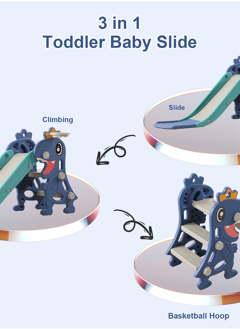 Foldable Children's Slide Independent Children's Entertainment Slide Easy To Assemble Children's Playground Climbing Toy Set With Basketball Stand Suitable For Young Children Indoors And Outdoors - pzsku/Z4A443B488E3D8DC973EBZ/45/_/1703498618/97ba83f0-0c1f-4602-ab25-38a95affd971