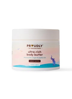 Proudly Ultrarich Body Butter By Gabrielle Union & Dwyane Wade Lotion For Babies Kids & Adults Shea Butter & Argan Oil For Deep Moisture Sweet Vanilla 4.4 Oz  - Image 1