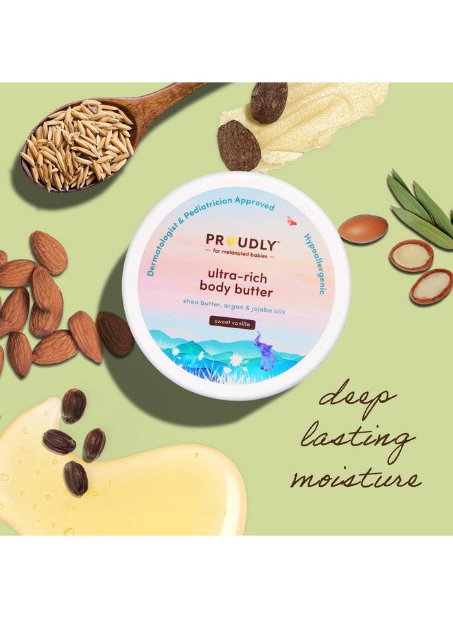 Proudly Ultrarich Body Butter By Gabrielle Union & Dwyane Wade Lotion For Babies Kids & Adults Shea Butter & Argan Oil For Deep Moisture Sweet Vanilla 4.4 Oz - Image 2