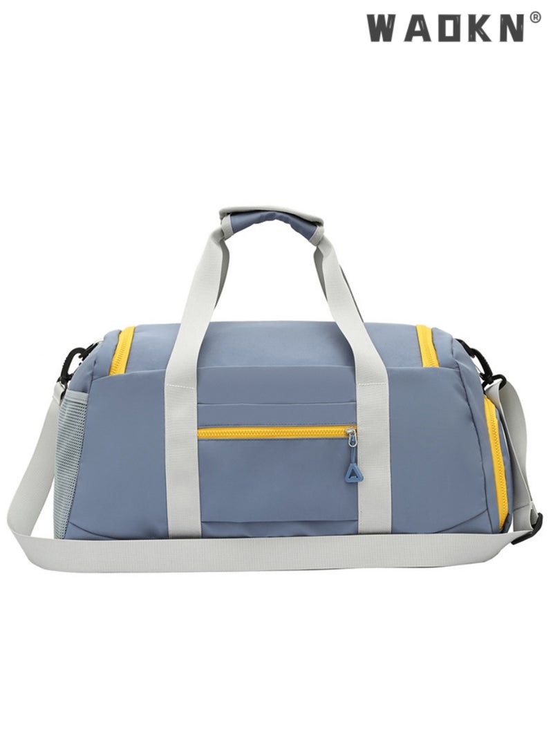 WAOKN Gym Bag with Shoes Compartment, Sports Bag with Waterproof Pocket for Wet Towels, Travel Duffel Bag for Men and Women Waterproof Sport Gym Bag With Shoe Compartment Basketball Football Weekender Bag - Image 2