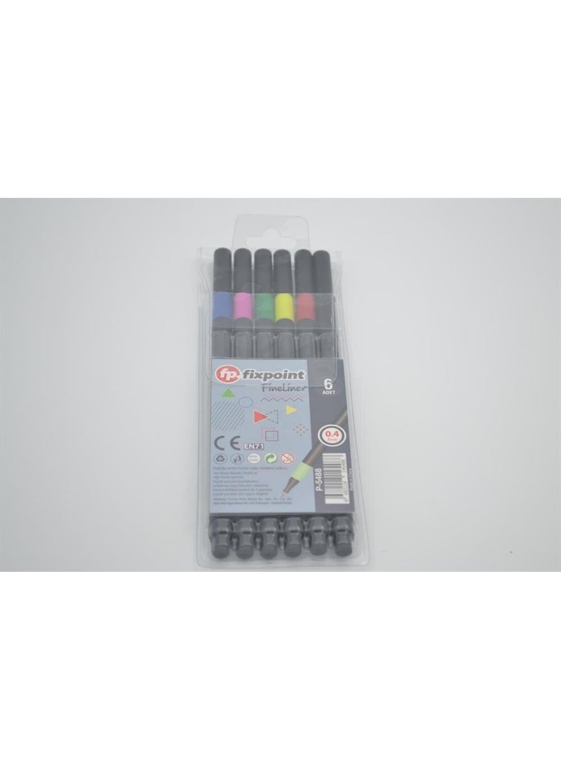 Fixpoint Fineliner 0.4 mm 6-pack P-5488  - Image 1