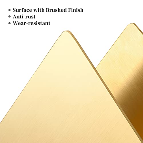luvtree Gold Stainless Steel Napkin Holder, Modern Triangle Cocktail Napkin Dispenser Organizer for Kitchen Countertops, Dinner Tables, Picnic Tables - Image 4