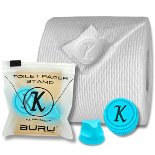 BURU SOLUTIONS Toilet Paper Stamp Alphabet (Letter K) - Add a Unique Personal Touch to Your Bathroom Decor! Enhance Home Decor. Ideal for Housekeeping, Hotels, Rentals, Home Staging Decor - Image 1