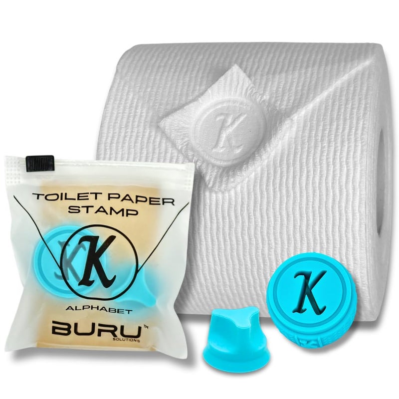 BURU SOLUTIONS Toilet Paper Stamp Alphabet (Letter K) - Add a Unique Personal Touch to Your Bathroom Decor! Enhance Home Decor. Ideal for Housekeeping, Hotels, Rentals, Home Staging Decor - Image 5