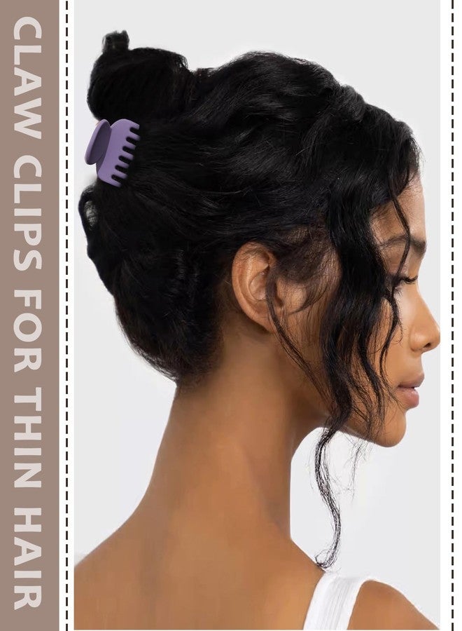 AWAYTR Small Claw Clips for Women 1.6 '' Double Row Teeth Small Hair Clips 12 Pcs Matte Cute Jaw Clips for Hair Claws - Image 5