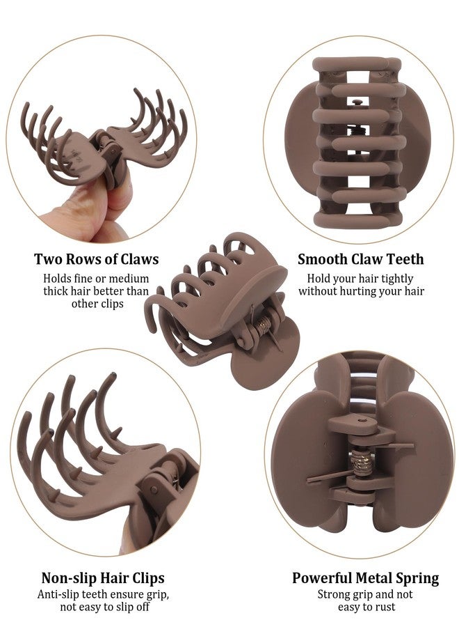AWAYTR Small Claw Clips for Women 1.6 '' Double Row Teeth Small Hair Clips 12 Pcs Matte Cute Jaw Clips for Hair Claws - Image 3