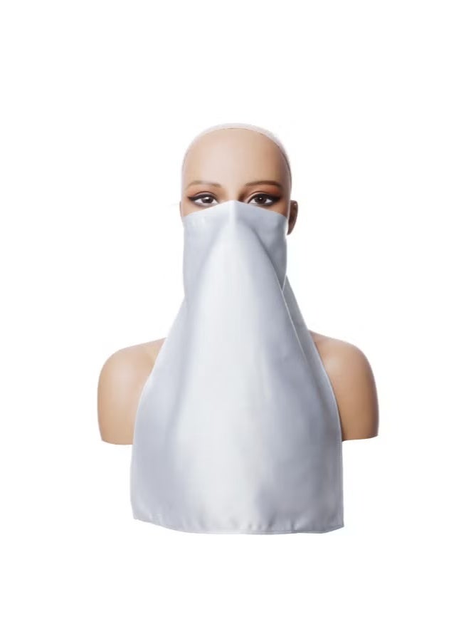 Solid color women's headscarf Dubai Turkish breathable face towel sun protection - Image 3