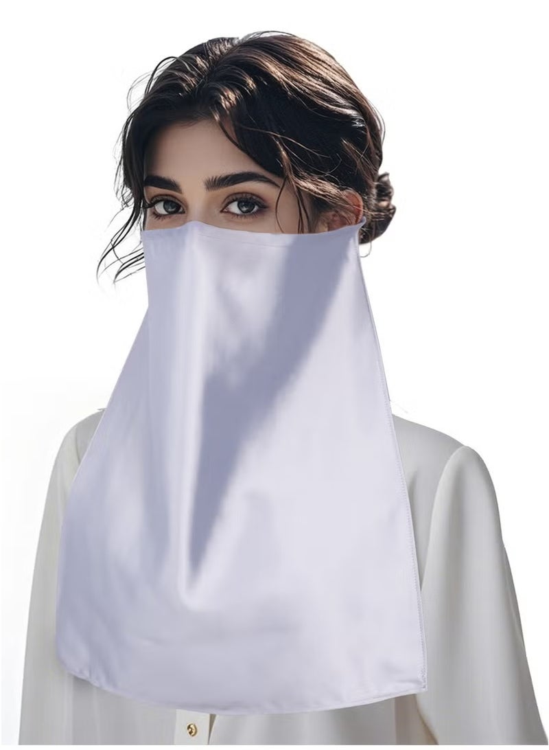 Solid color women's headscarf Dubai Turkish breathable face towel sun protection - Image 1