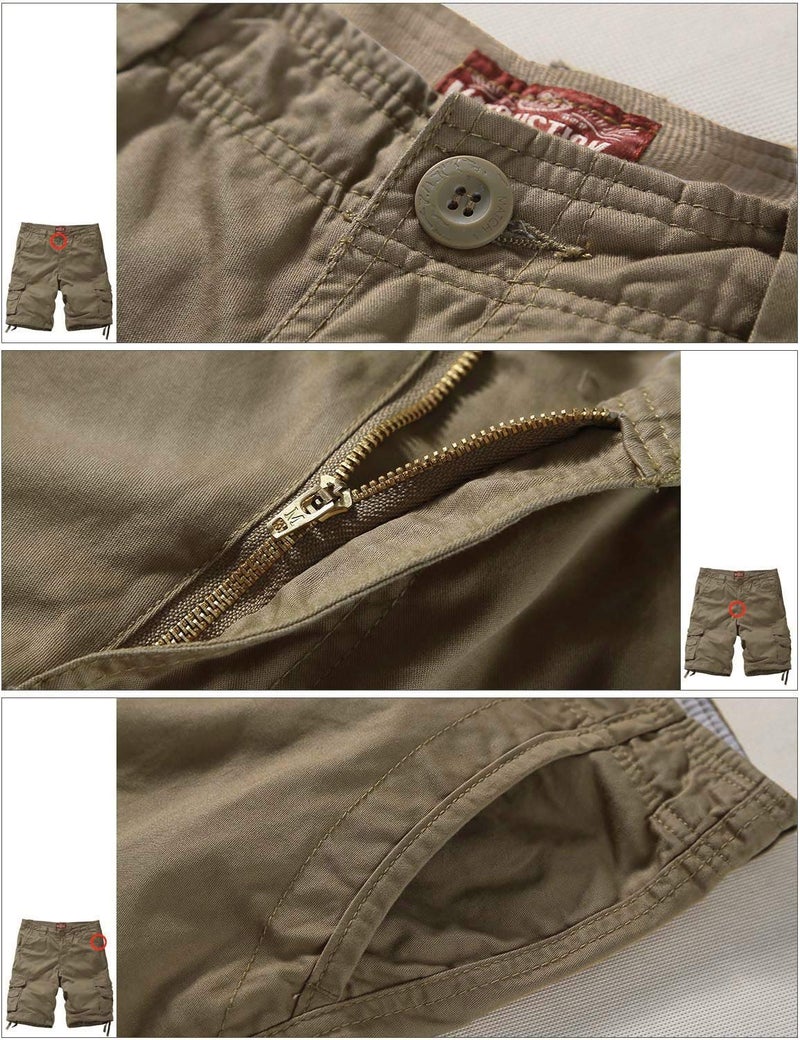 Match Men's Twill Comfort Cargo Short Without Belt #S3612 (Label Size L/32 (US 30), Light Khaki) - Image 5