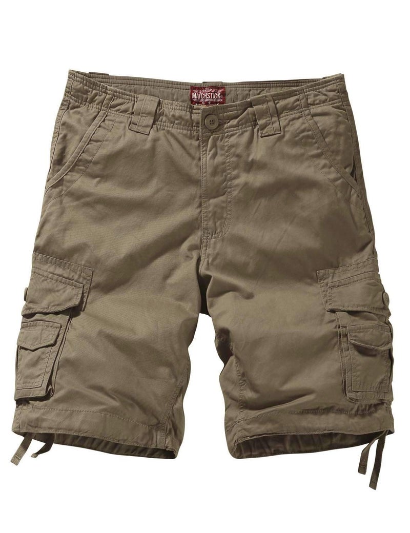 Match Men's Twill Comfort Cargo Short Without Belt #S3612 (Label Size L/32 (US 30), Light Khaki) - Image 1