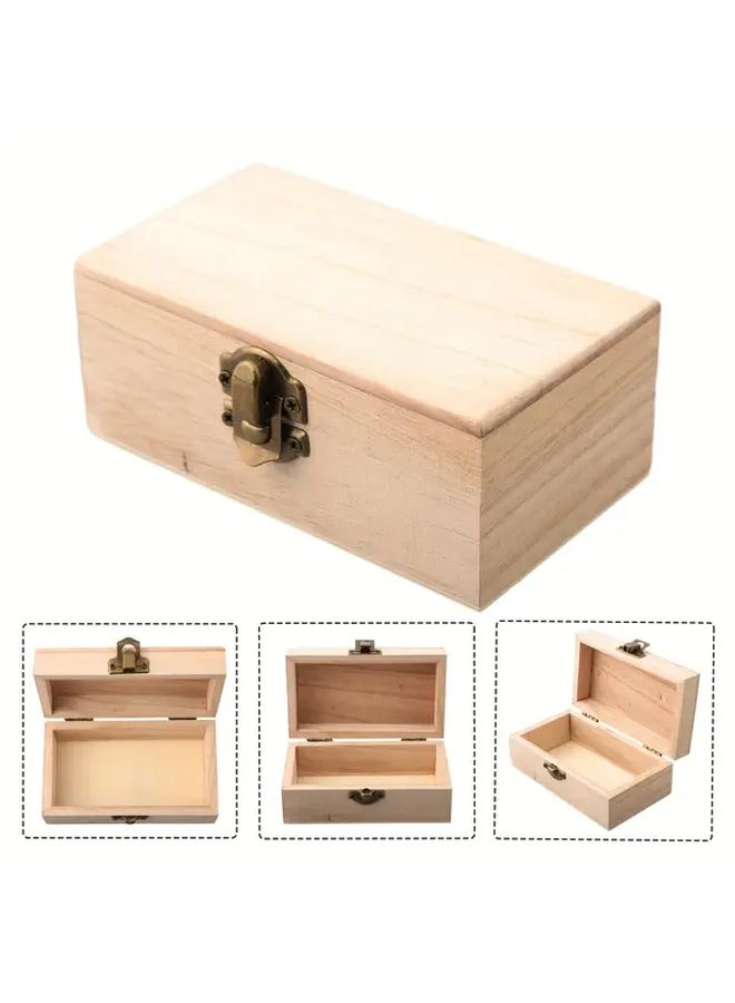 Classic Wooden Storage Box With Lock L 6 93 4 92 3 15 Inch Multipurpose Rectangle For Wedding Favors Christmas Gifts And Keepsakes - Image 2
