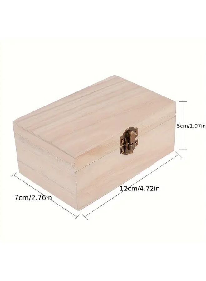 Classic Wooden Storage Box With Lock L 6 93 4 92 3 15 Inch Multipurpose Rectangle For Wedding Favors Christmas Gifts And Keepsakes - Image 3