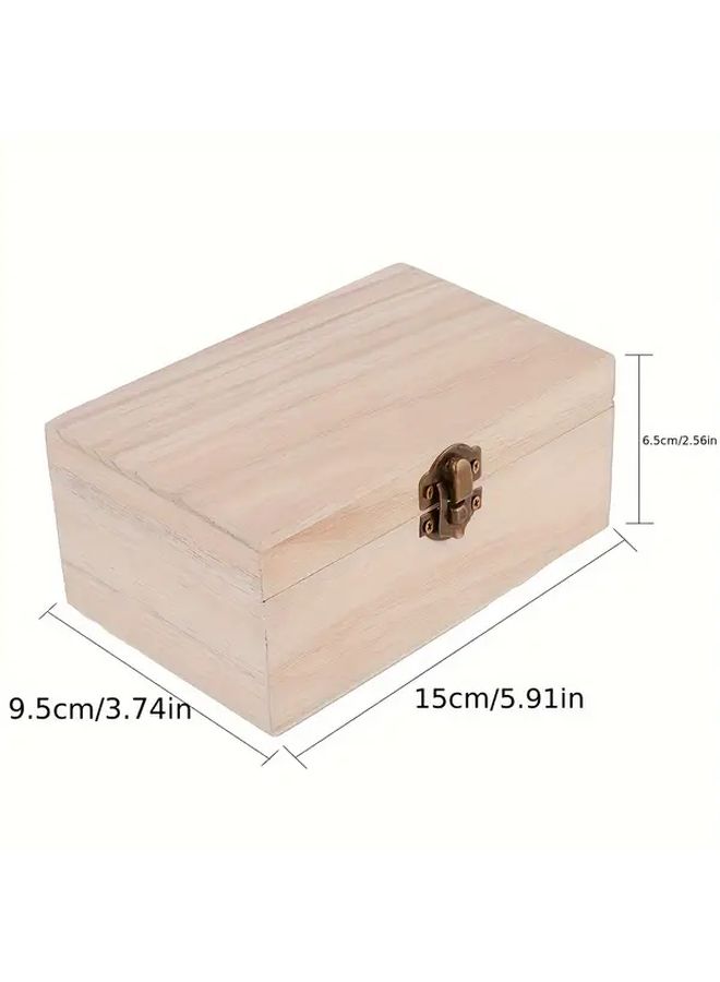 Classic Wooden Storage Box With Lock L 6 93 4 92 3 15 Inch Multipurpose Rectangle For Wedding Favors Christmas Gifts And Keepsakes - Image 5