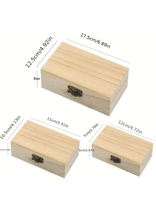 Classic Wooden Storage Box With Lock L 6 93 4 92 3 15 Inch Multipurpose Rectangle For Wedding Favors Christmas Gifts And Keepsakes - Image 4