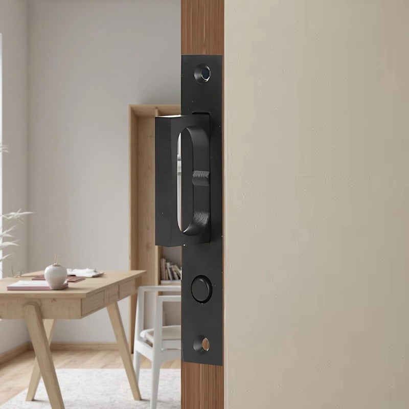 304 Stainless Steel Sliding Pocket Door Handle, 4.72 in Recessed Flush Pull, Heavy Duty Edge Pull for Thick Doors, Kitchen, Bathroom - Image 4