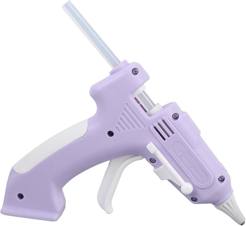 طقم مسدس الغراء الكهربائي اللاسلكي المحمول بالذوبان الساخن للحرف المنزلية اللون ب - Image 3