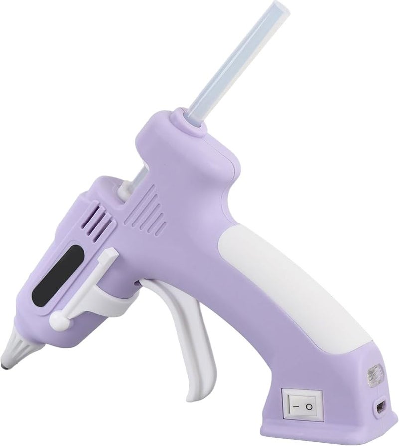 طقم مسدس الغراء الكهربائي اللاسلكي المحمول بالذوبان الساخن للحرف المنزلية اللون ب - Image 5