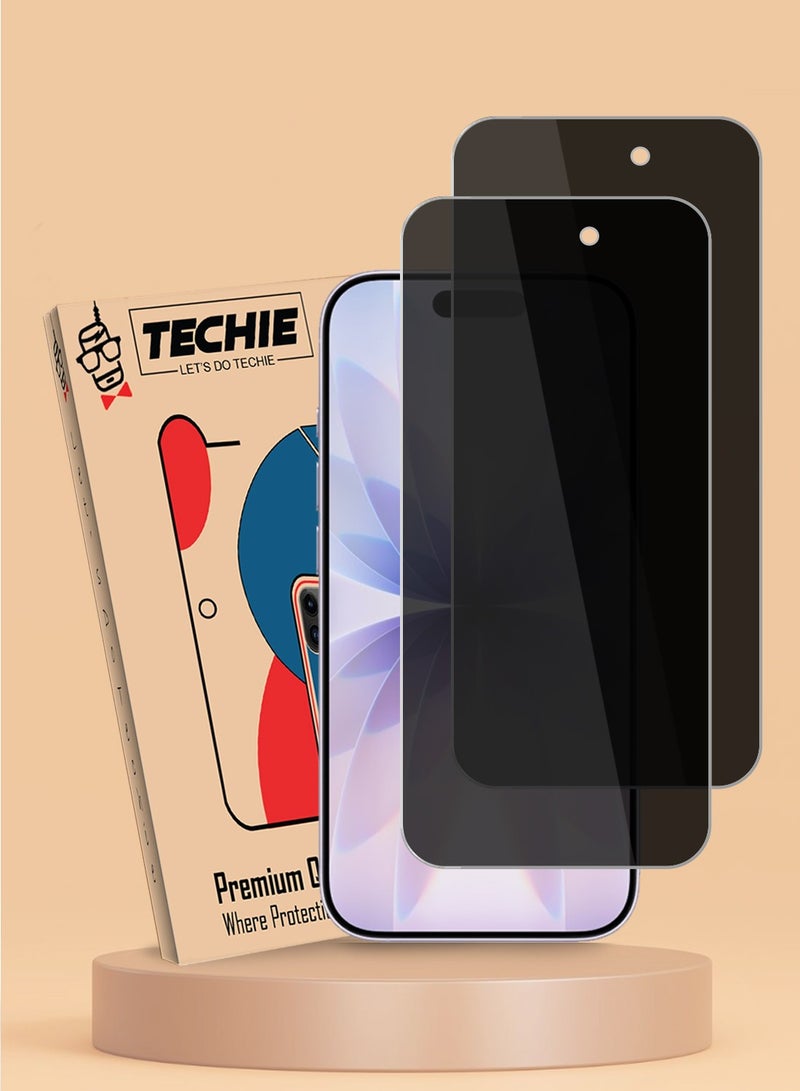 Techie 2 Pack iPhone 17 Privacy Tempered Glass Screen Protector - Image 1