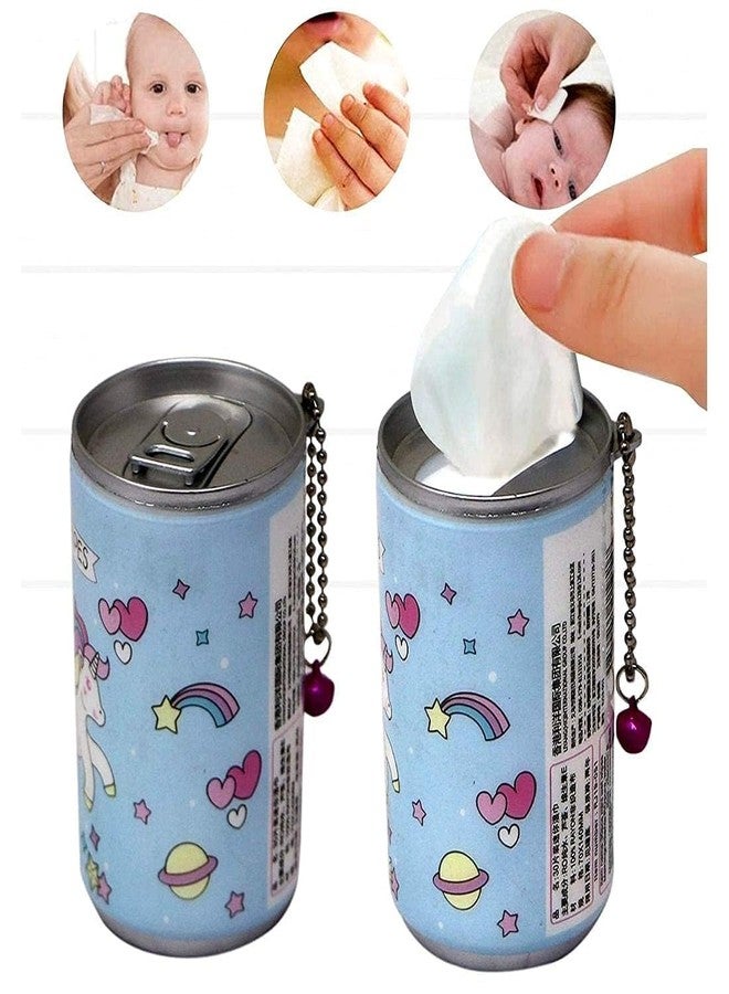 CRAFTHUT Pack of 2 Unicorn Mini Wet Wipe Tissue Cane | Unicorn Wet Wipe Face Tissue For Kids & New Born Baby | Wet Wipe Napkin (Multicolor) 2 PC set - Image 2