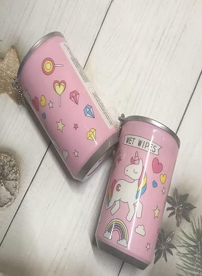 CRAFTHUT Pack of 2 Unicorn Mini Wet Wipe Tissue Cane | Unicorn Wet Wipe Face Tissue For Kids & New Born Baby | Wet Wipe Napkin (Multicolor) 2 PC set - Image 1