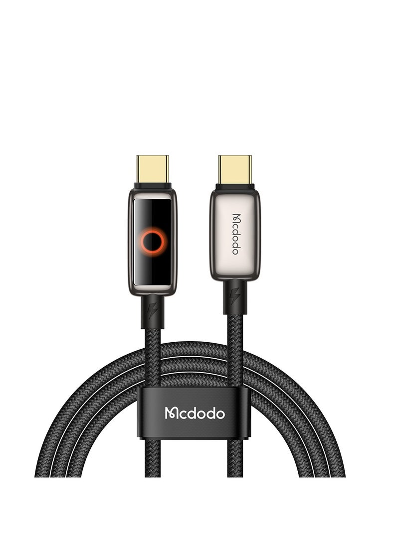 MCDODO CA6680 AUTO POWER OFF 100W USB-C TO USB-C WITH BREATHING LIGHT LED DISPLAY CABLE 1.2M - Image 3