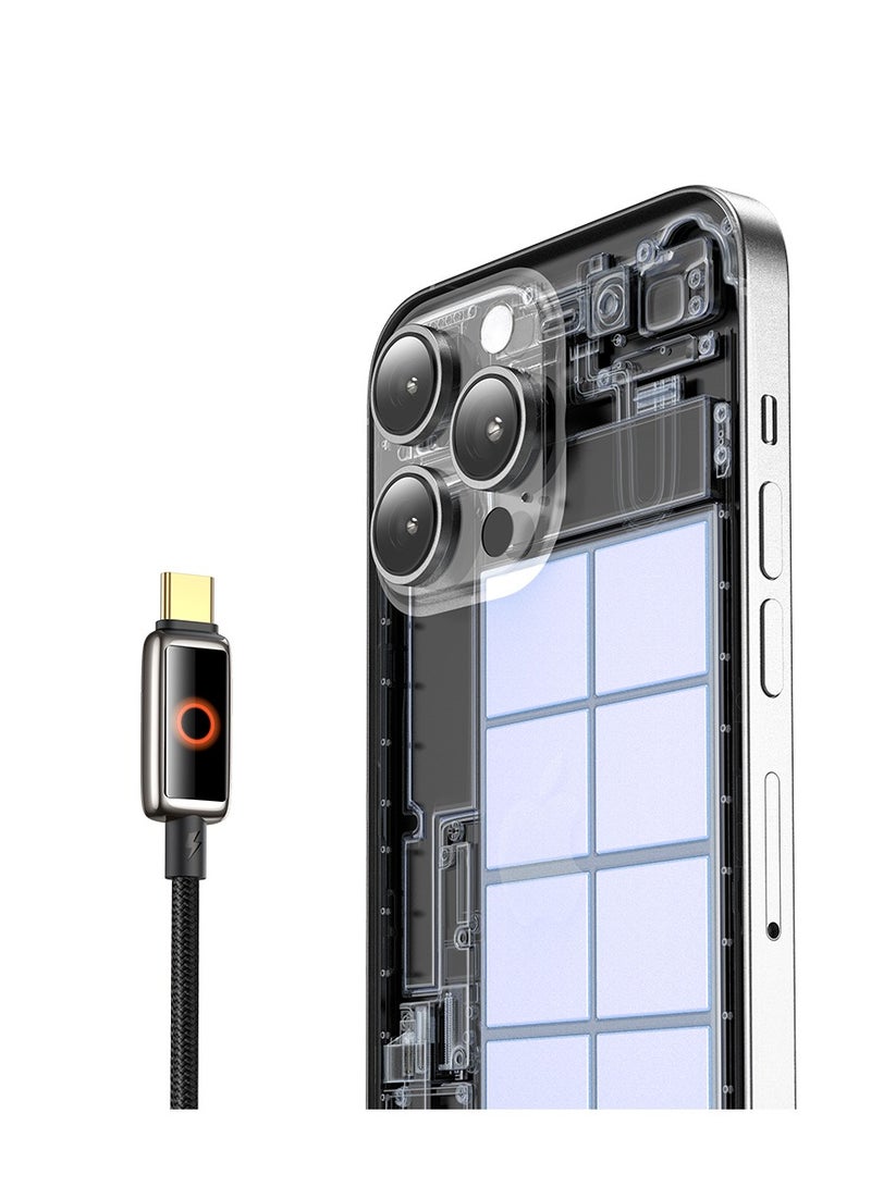 MCDODO CA6680 AUTO POWER OFF 100W USB-C TO USB-C WITH BREATHING LIGHT LED DISPLAY CABLE 1.2M - Image 4