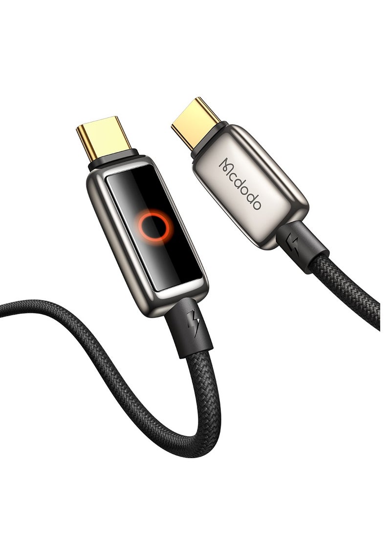 MCDODO CA6680 AUTO POWER OFF 100W USB-C TO USB-C WITH BREATHING LIGHT LED DISPLAY CABLE 1.2M - Image 2