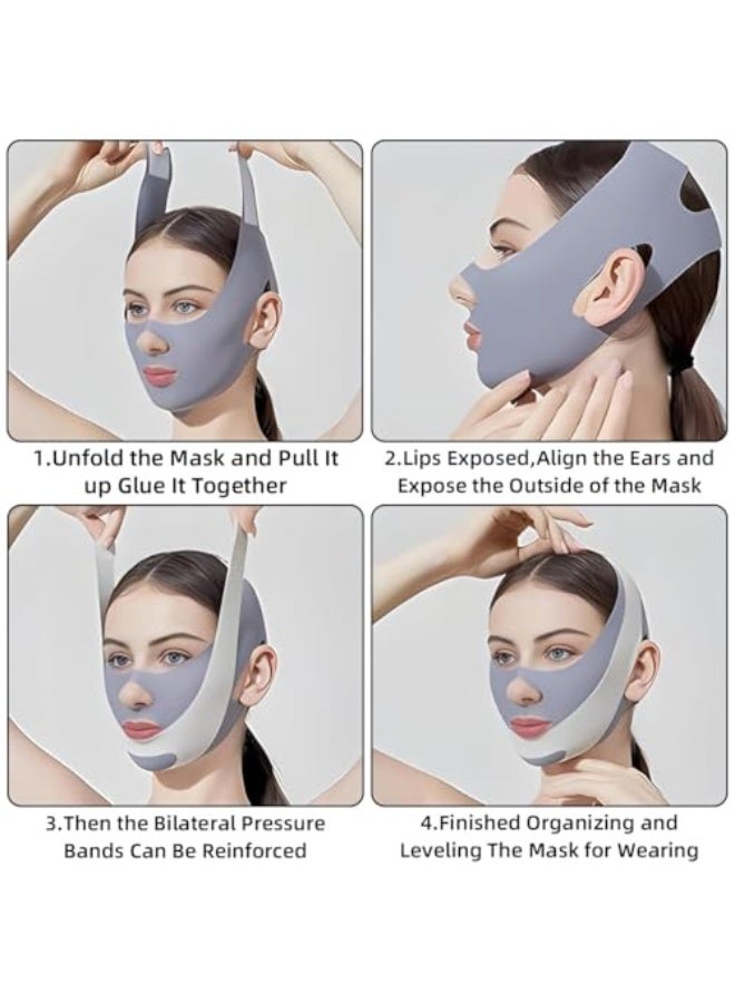 Bukela Chin Strap for Sleeping, V-Line Mask, V-Line Lifting Chinstrap, Jaw Exerciser, Reusable Face Strap, Jawline Shaper Adjustable Chin Strap, Jaw Strap, Jawline Shaper - Image 3
