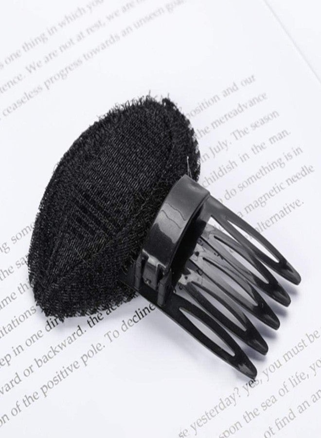 Labriciyon 1Pc Black Fluffy Hair Pad Sponge Clip Bun Comb Bump It Up Hairstyling Tool for Women and Girls - DIY Beauty and Personal Care Clips and Barrettes - Image 4