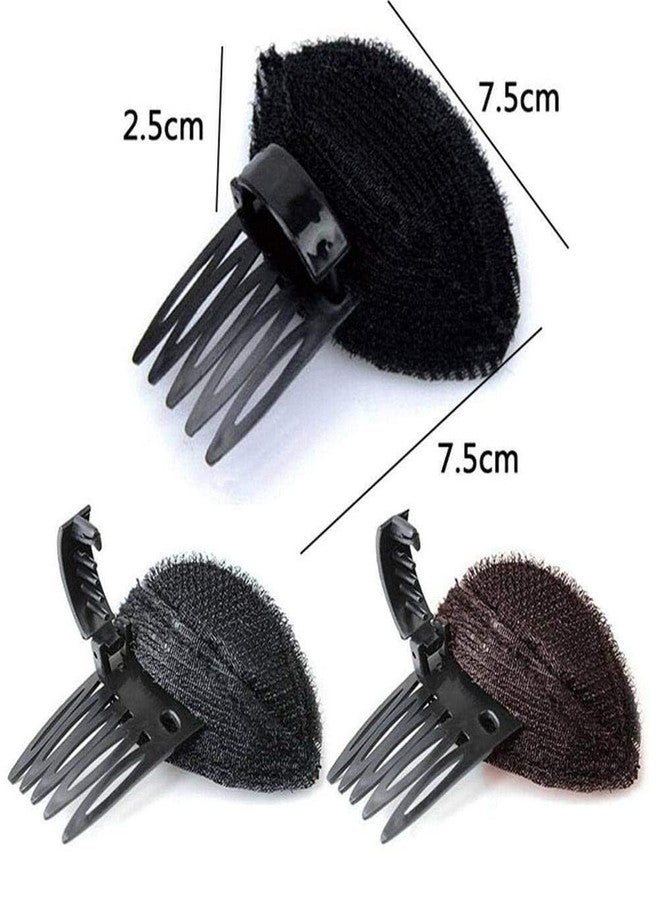 Labriciyon 1Pc Black Fluffy Hair Pad Sponge Clip Bun Comb Bump It Up Hairstyling Tool for Women and Girls - DIY Beauty and Personal Care Clips and Barrettes - Image 5
